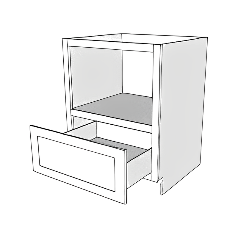 Matte Black Shaker 30" Base Microwave Cabinet — cabinet drawing