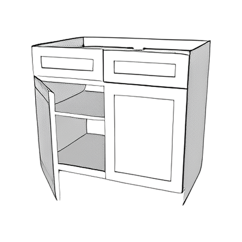 Espresso Shaker 39" Base Cabinet — cabinet drawing