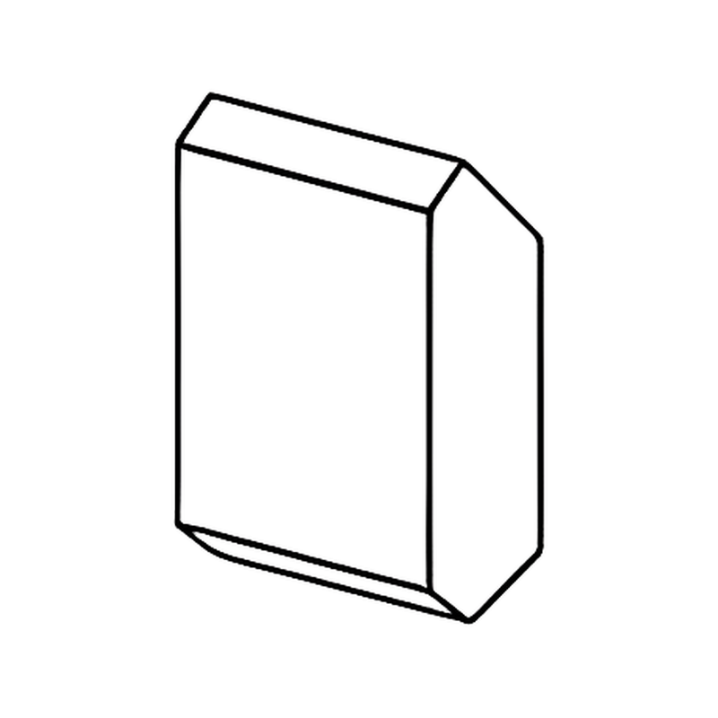 Blaze Black Shaker Slim Light Rail Molding – 96" — cabinet drawing