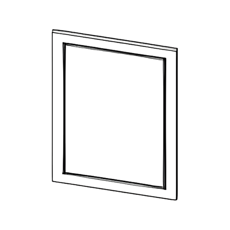 Blaze Black Shaker 36" Diagonal Corner Sink Base – Front Frame, Door & Toe Kick Only — cabinet drawing