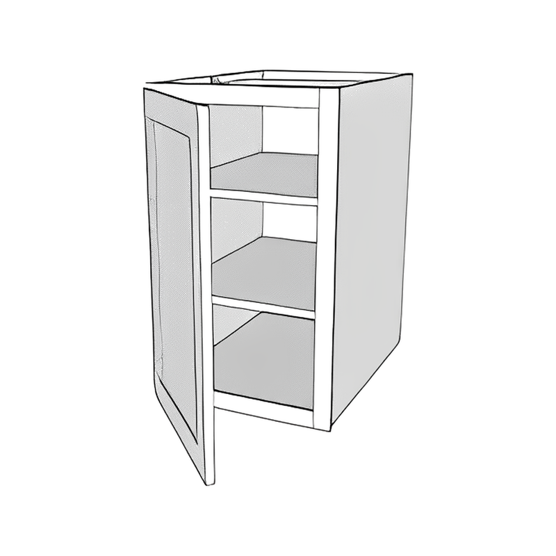 Matte Black Shaker 24"W × 54"H Pantry Component — cabinet drawing