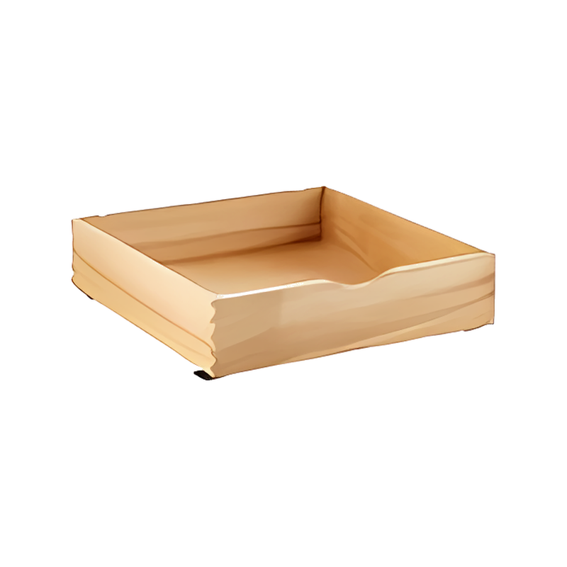 Blaze Black Shaker 36" Roll-Out Tray with Dovetail Box — cabinet drawing