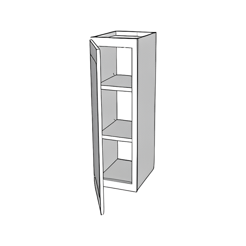 Matte Black Shaker 9"W × 30"H Wall Cabinet — cabinet drawing