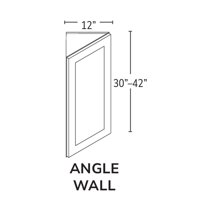 Forevermark angle wall cabinet — catalog drawing