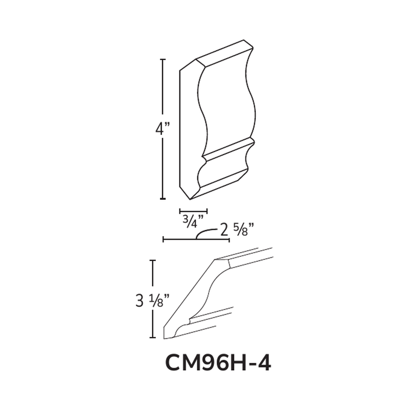 Forevermark CM96H-4 crown molding profile