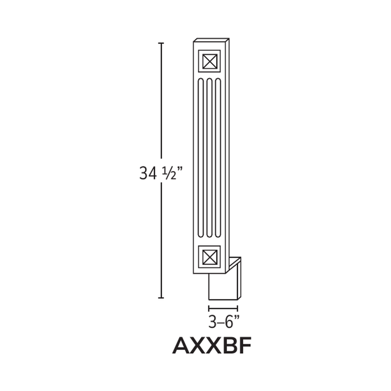 Forevermark fluted base filler — catalog drawing