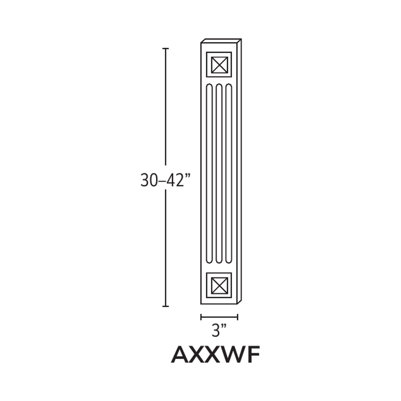 Forevermark fluted wall filler — catalog drawing