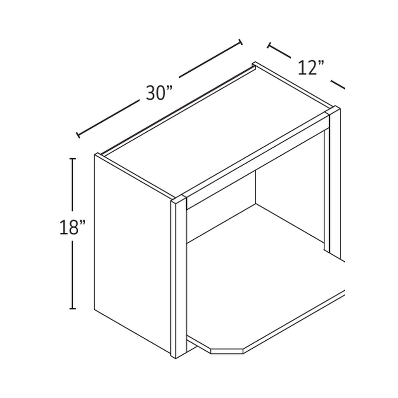 Forevermark microwave oven wall cabinet — catalog drawing