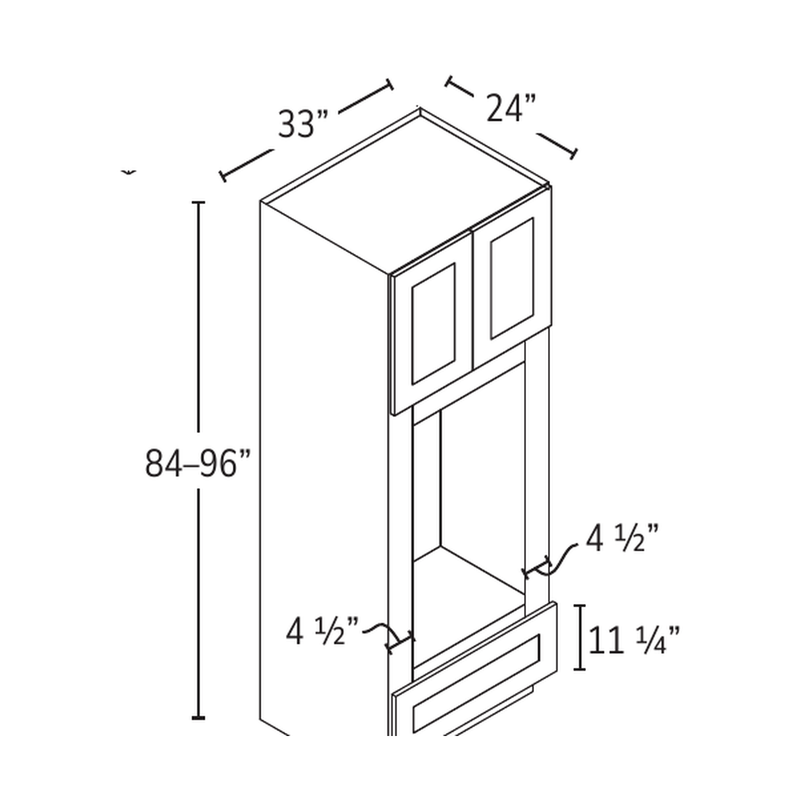 Forevermark oven / microwave cabinet — catalog drawing