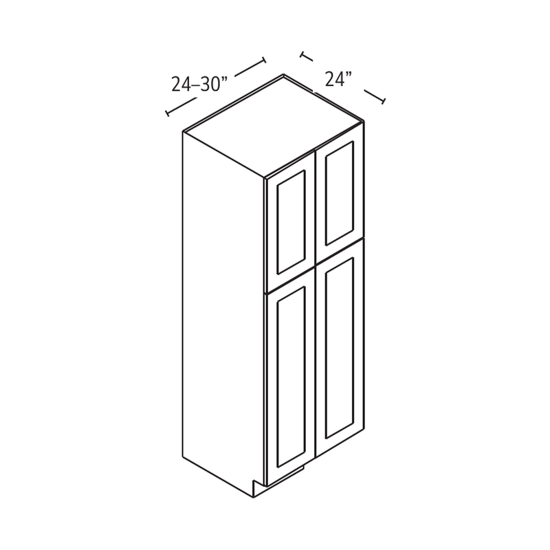 Forevermark 24–30 in. wall pantry — catalog drawing