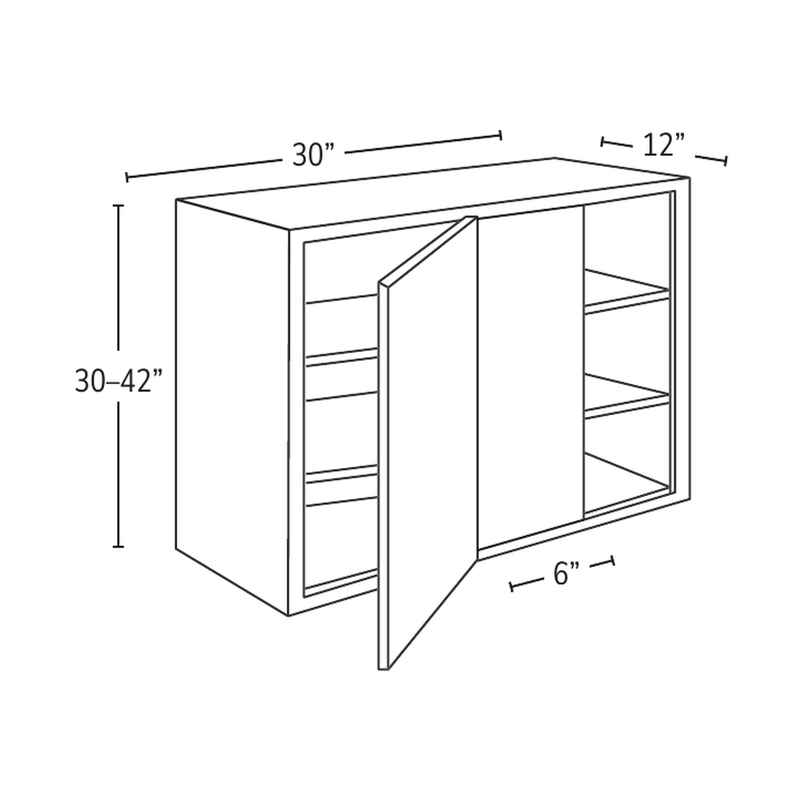 Forevermark wall blind corner cabinet — catalog drawing