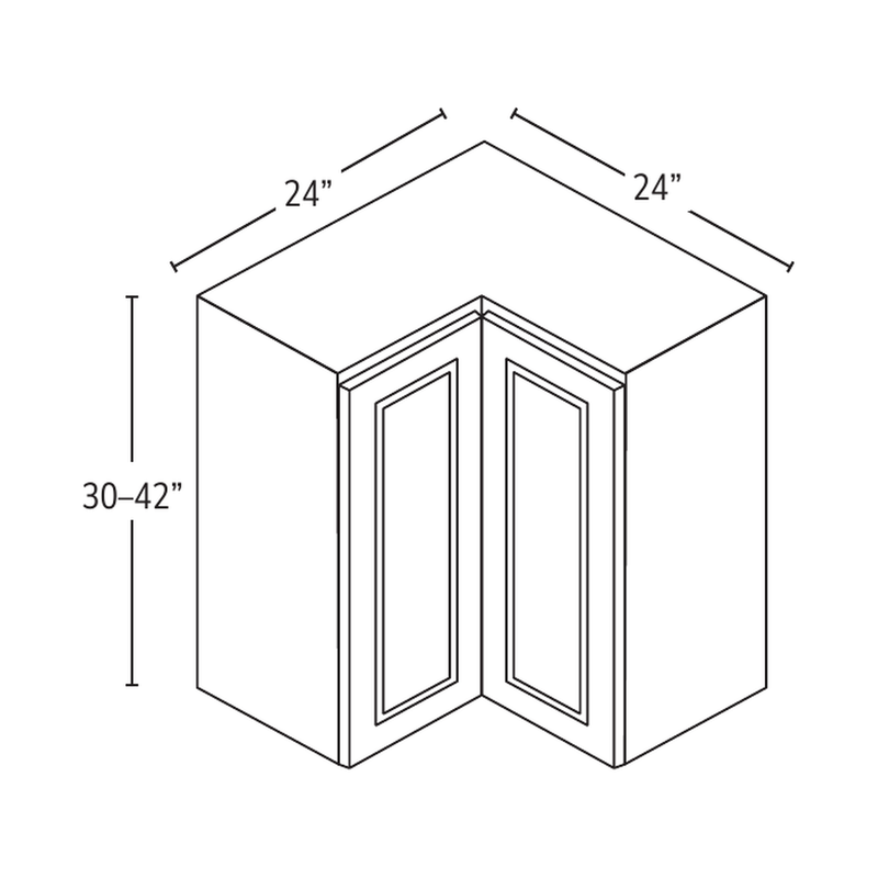 Forevermark bi-fold door wall corner cabinet — catalog drawing