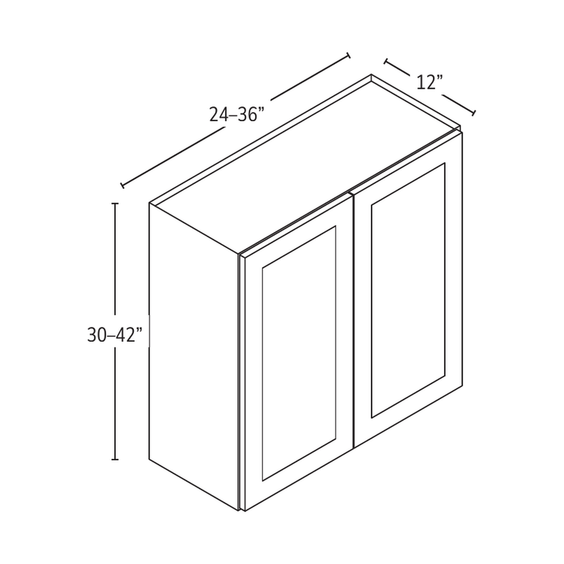 Forevermark double-door wall cabinet — catalog drawing