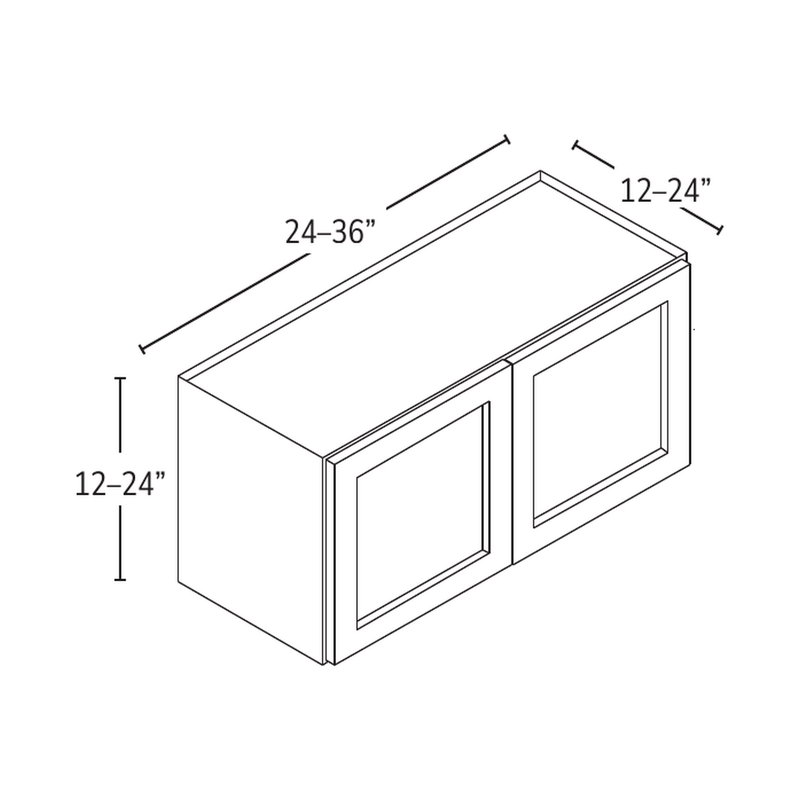 Forevermark 2-door stackable / bridge wall cabinet — catalog drawing