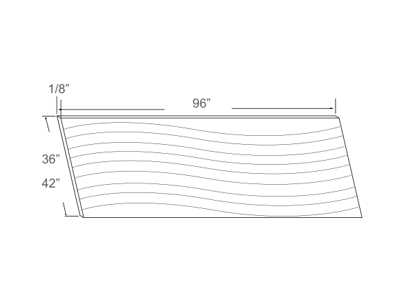 Cabinet drawing — front and side views