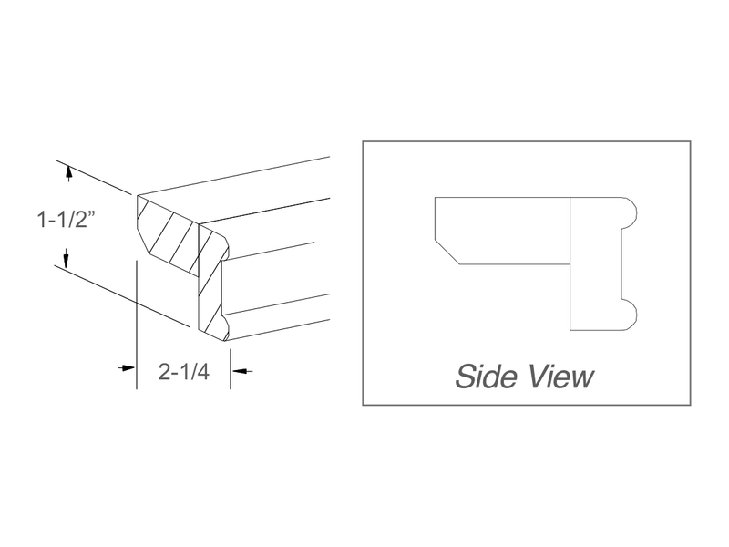Molding / panel drawing — profile and side view