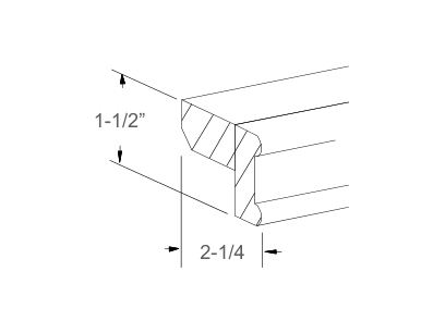 Cabinet drawing — front and side views