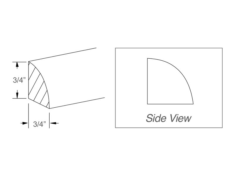 Molding / panel drawing — profile and side view