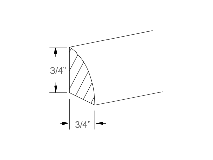 Cabinet drawing — front and side views