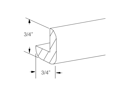 Cabinet drawing — front and side views