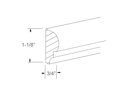 Cabinet drawing — front and side views