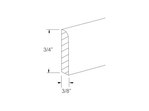 Cabinet drawing — front and side views