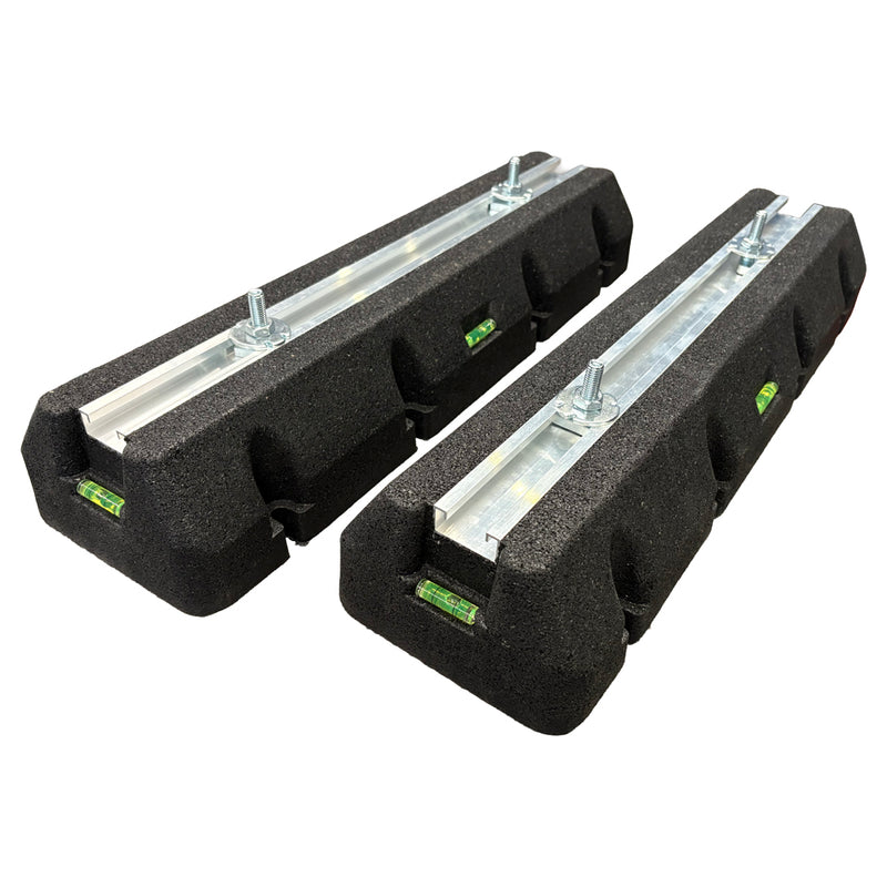 MRCOOL H600-B pair of rubber condenser risers with metal mounting rails