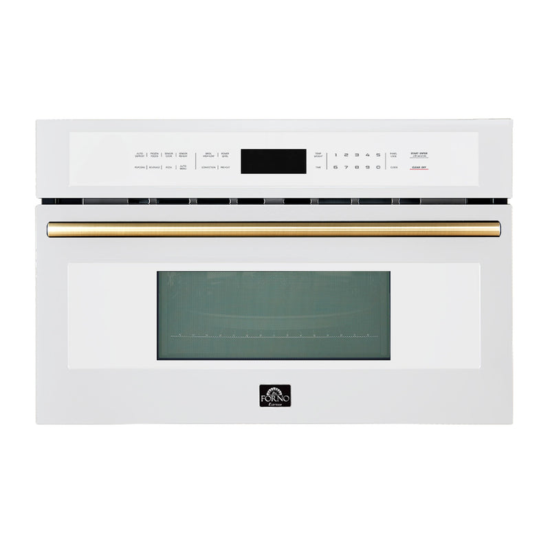 Oliena Espresso White 30 Inch 1750 Watt Compact Oven & 1000 Watt Microwave, 1.6 cu. ft. Forno