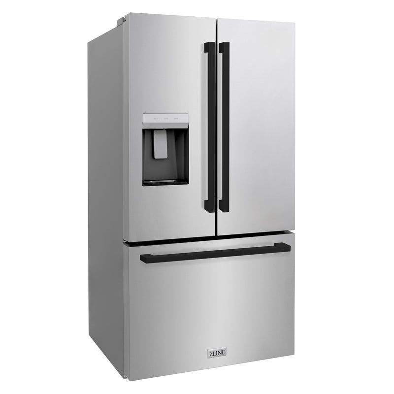 ZLINE RSMZ-W-36-FMB Autograph Edition 36 in. Standard-Depth Refrigerator in Matte Black