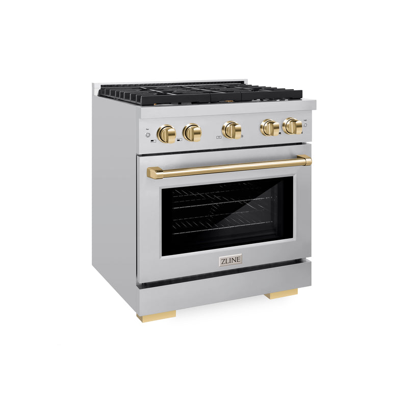 ZLINE SGRZ-30-G Autograph Edition 30 in. Gas Range in Stainless Steel