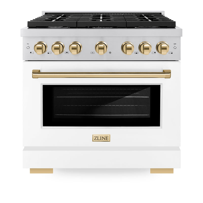 ZLINE SDRZ-WM-36-G Autograph Edition 36 in. Dual Fuel Range in Stainless Steel
