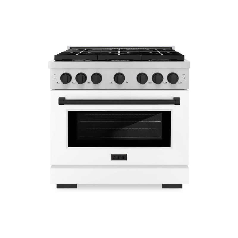 ZLINE SDRZ-WM-36-MB Autograph Edition 36 in. Dual Fuel Range in Stainless Steel