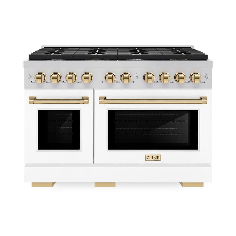 ZLINE SDRZ-WM-48-G Autograph Edition 48 in. Dual Fuel Range in Stainless Steel