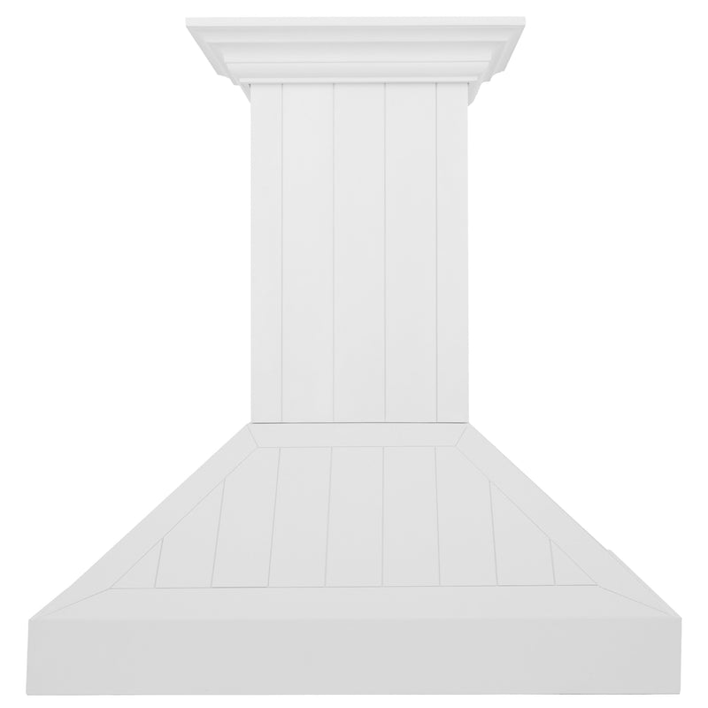 ZLINE 36 in. Wooden Wall Mount Range Hood in Shiplap Bright White Finish (KPWW-36) ZLINE