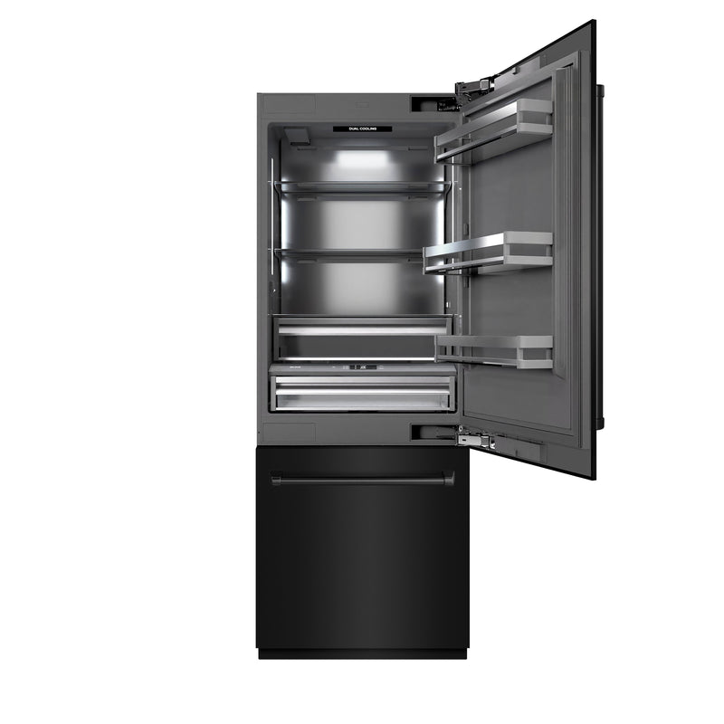 ZLINE GRBIV-BS-30 30 in. Bottom Freezer Refrigerator in Panel Ready