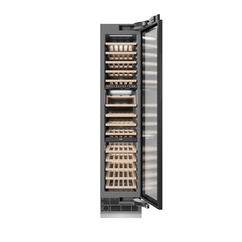ZLINE Autograph Edition 18 in. 9.0 cu. ft. Triple Zone 68 Bottle Panel Ready Right Hinge Column Wine Cooler with Champagne Bronze Accents (RBCWVRZ-18-CB) ZLINE