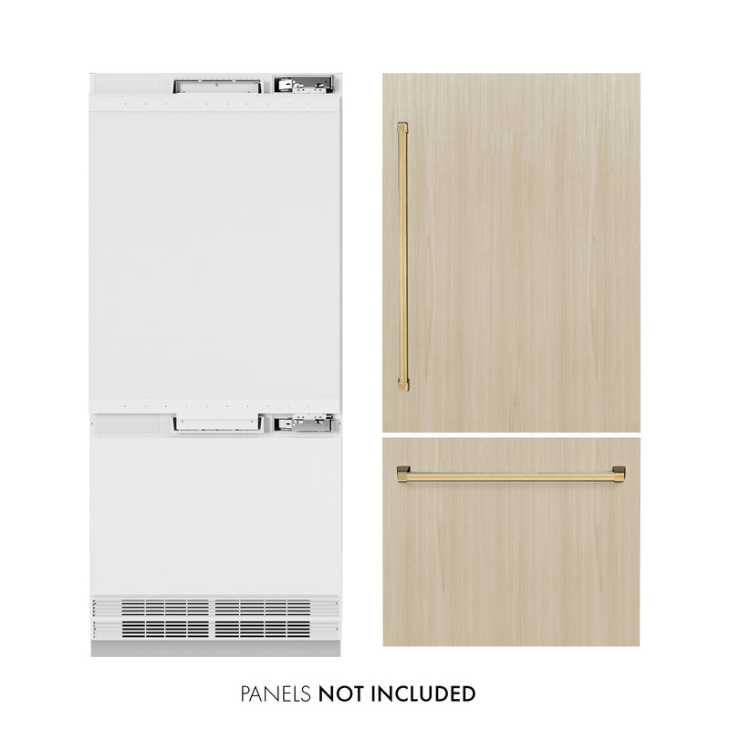 ZLINE RBITZ-36-G Autograph Edition 36 in. Bottom Freezer Refrigerator in Panel Ready