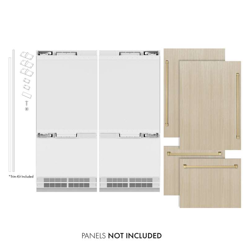 ZLINE RBITZ-72-CB Autograph Edition 72 in. French Door Refrigerator in Panel Ready