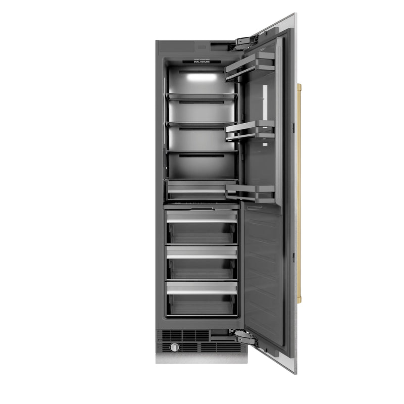 ZLINE RCRVZ-SN-24-CB Autograph Edition 24 in. Column Refrigerator in Panel Ready
