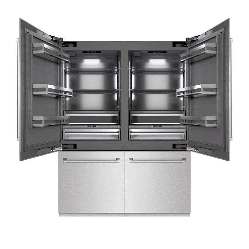 ZLINE GRBIV-SN-60 60 in. French Door Refrigerator in Panel Ready