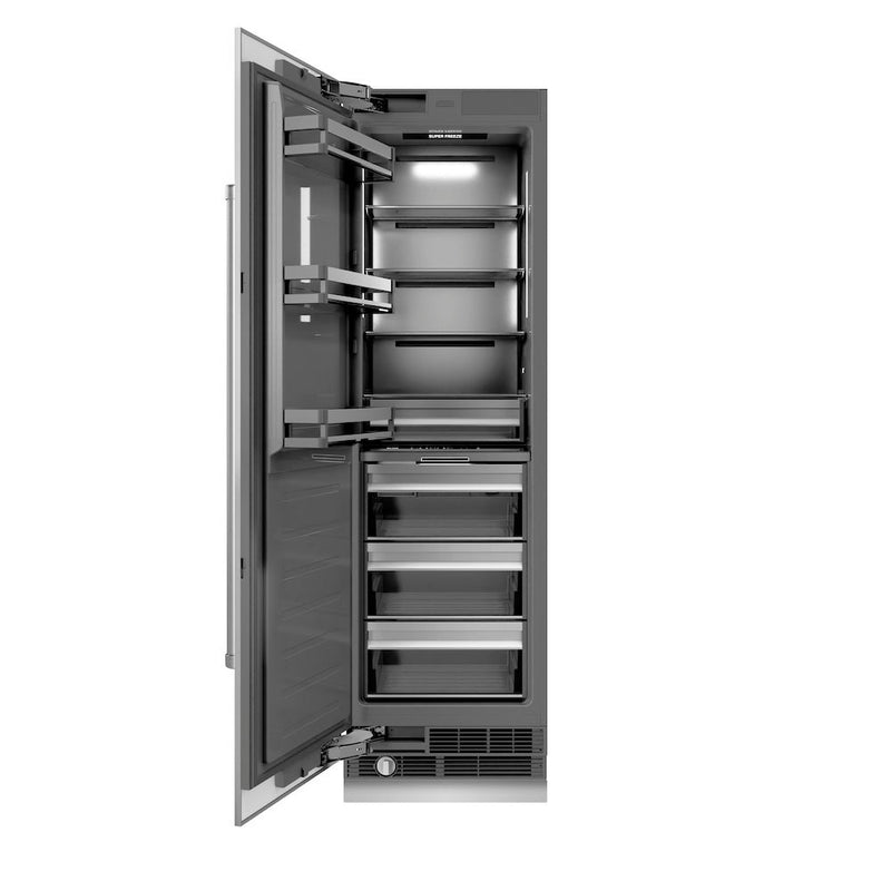 ZLINE 24 in. 12.4 cu. ft. Column Freezer in Stainless Steel with Graphite Gray Interior (RCFV-304-24) ZLINE