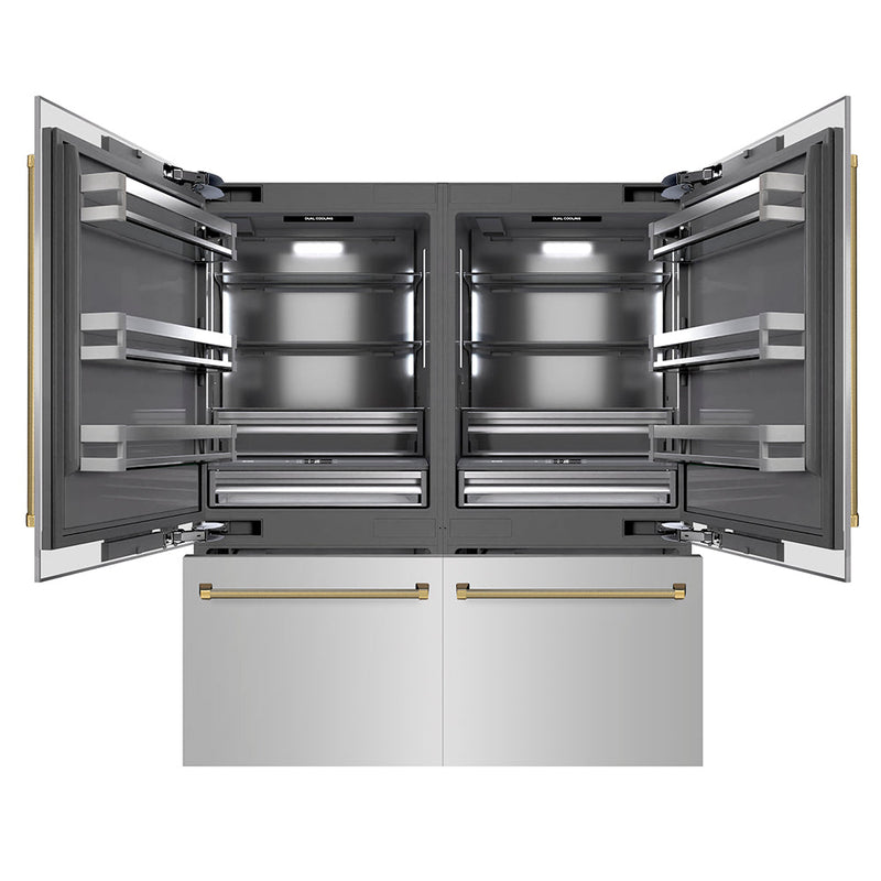 ZLINE GRBITZ-30472KG Autograph Edition 72 in. French Door Refrigerator in Panel Ready