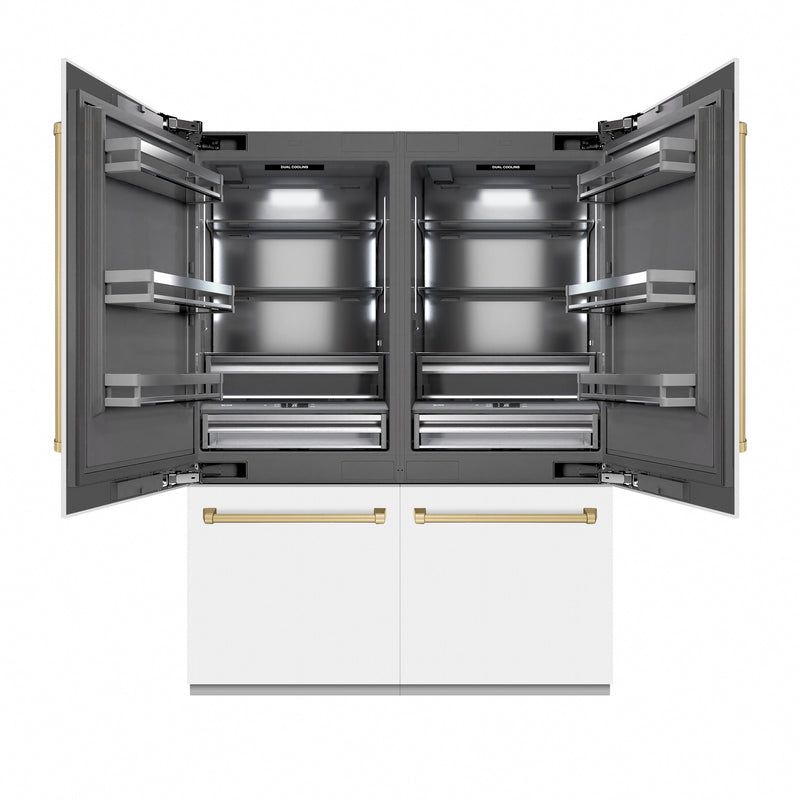 ZLINE GRBIVZ-WM-60-CB Autograph Edition 60 in. French Door Refrigerator in Panel Ready