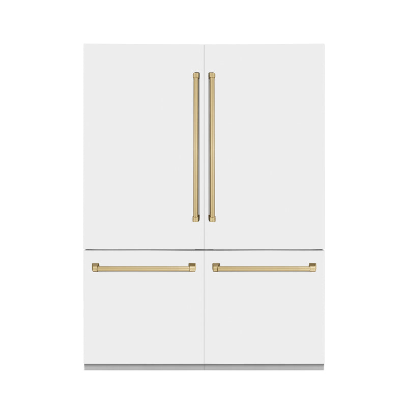 ZLINE RBIVZ-WM-60-CB Autograph Edition 60 in. French Door Refrigerator in Panel Ready