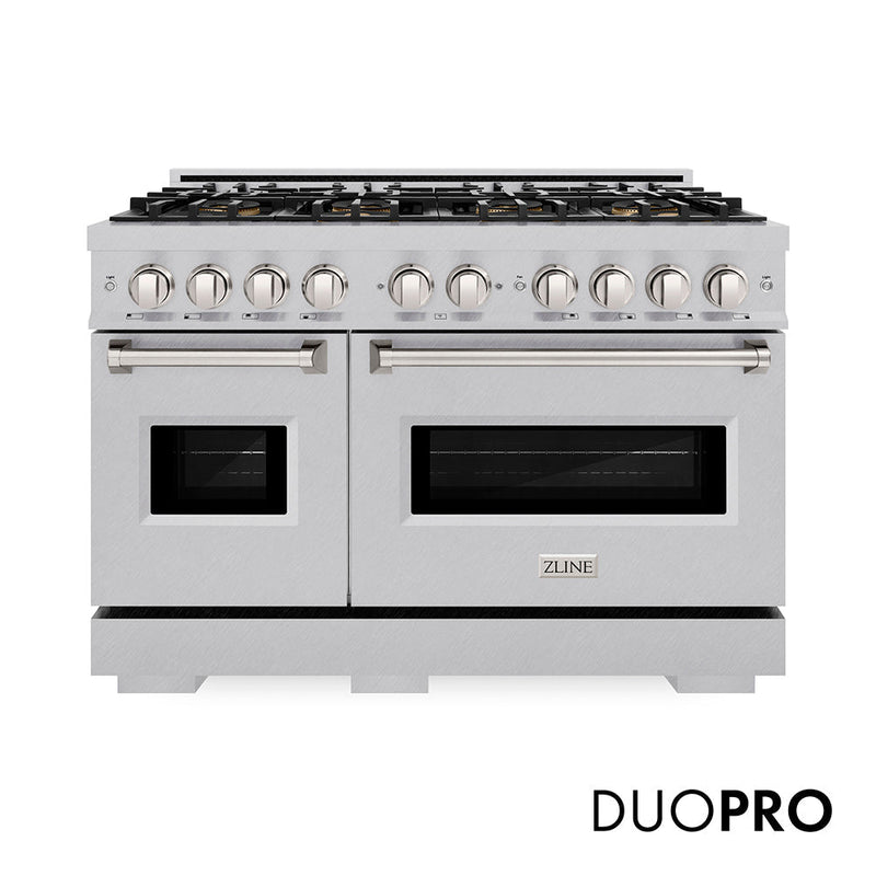 ZLINE 48 in. Classic Dual Fuel Range in Satin Stainless Steel with 10 Burner DuoPro Cooktop (PCGRS-48) ZLINE