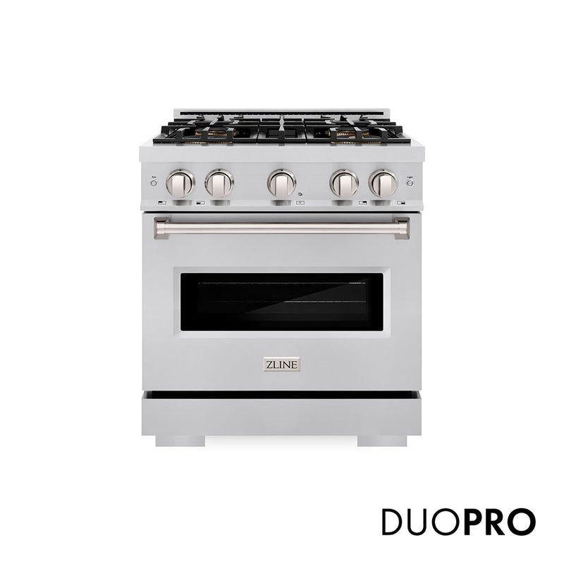 ZLINE 30 in. Classic Dual Fuel Range in Stainless Steel with 6 Burner DuoPro Cooktop (PCDR30) ZLINE