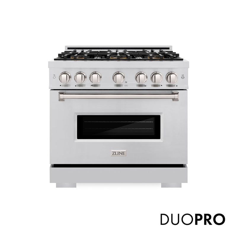 ZLINE PCDR36 36 in. Dual Fuel Range in Stainless Steel