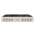ZLINE Autograph Edition 48 in. Legacy Gas Rangetop with 7 Burners and Porcelain Cooktop in Stainless Steel with Polished Gold Accents (RTZ-48-G)