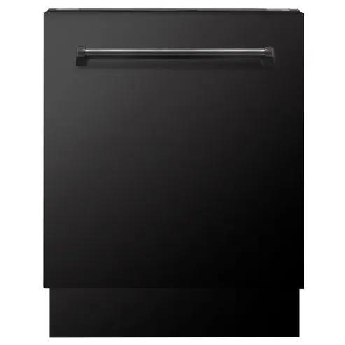 ZLINE 18 in. Tallac Series 3rd Rack Top Control Dishwasher with a Stainless Steel Tub with Black Stainless Panel, 51dBa (DWV-BS-18) Zline