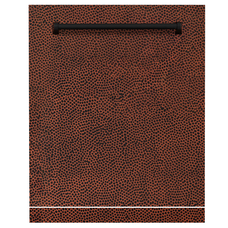 ZLINE 24" Monument Dishwasher Panel in Hand Hammered Copper with Traditional Handle (DPMT-HH-24) ZLINE